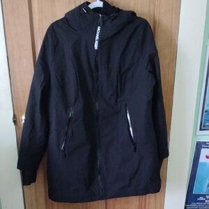 Michael Kors Black Hooded Rain Jacket